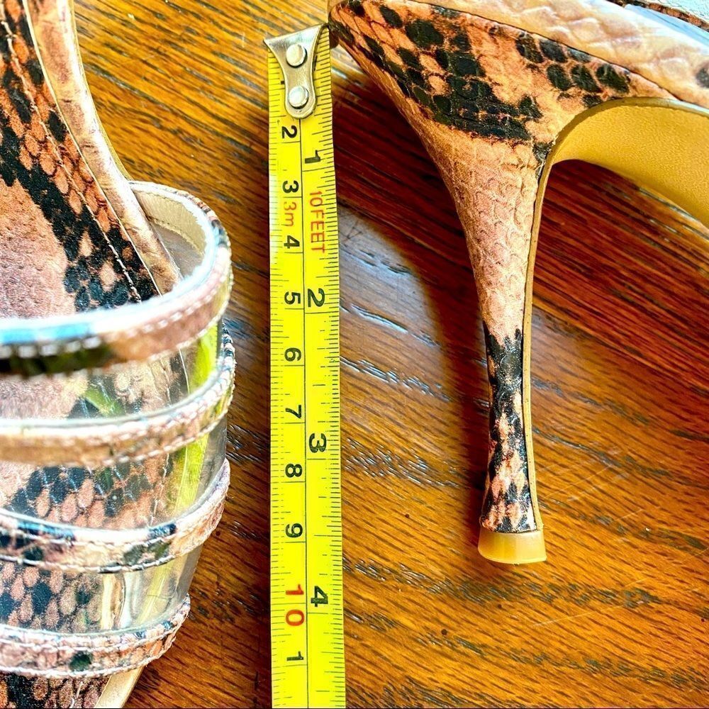 NEW LOUISE ET CIE SNAKE SKIN NABILA STRAPPY SLING BACKS 8M - Picture 8 of 16